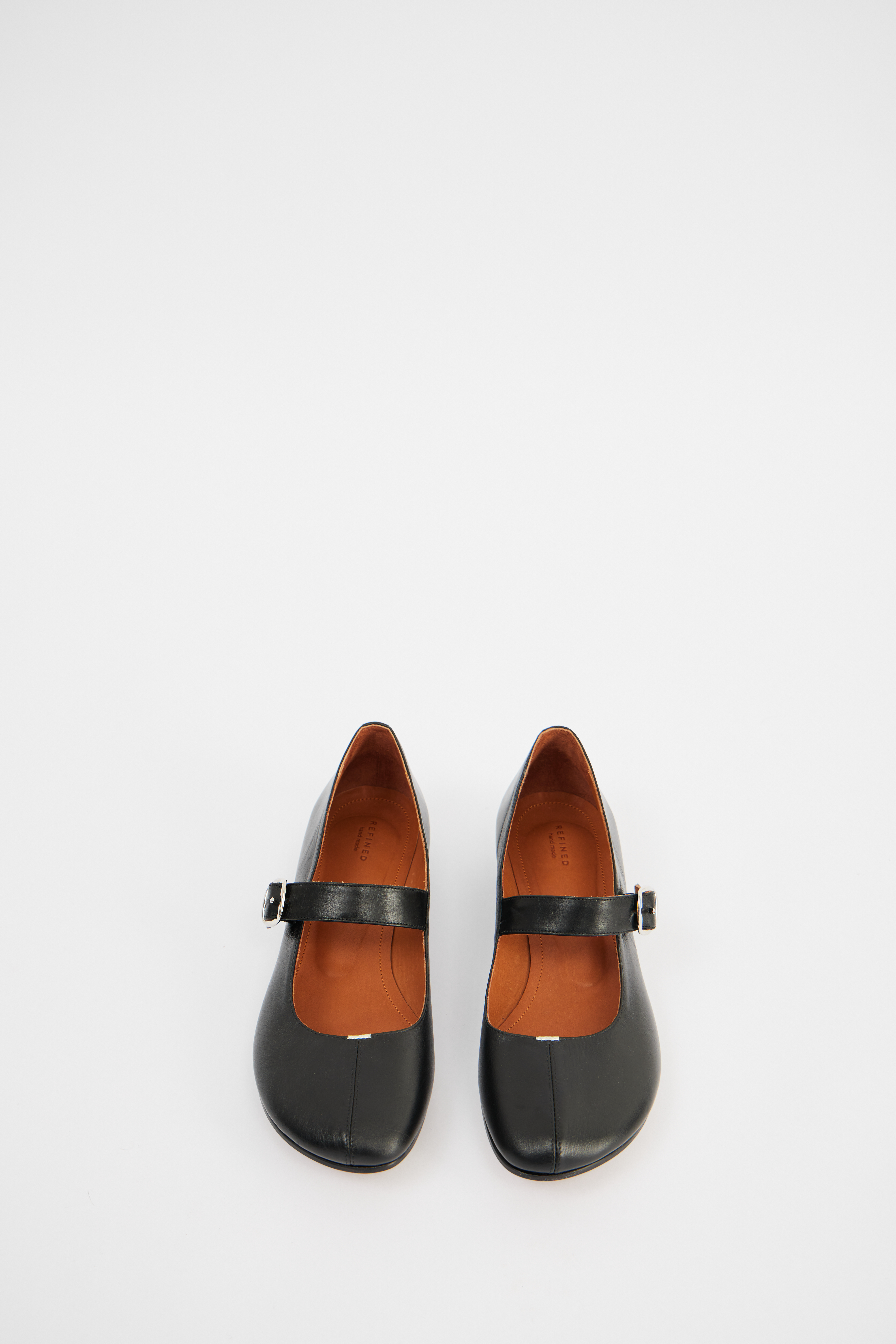 Балетки с ремешком черного цвета  (кожа), фото 1