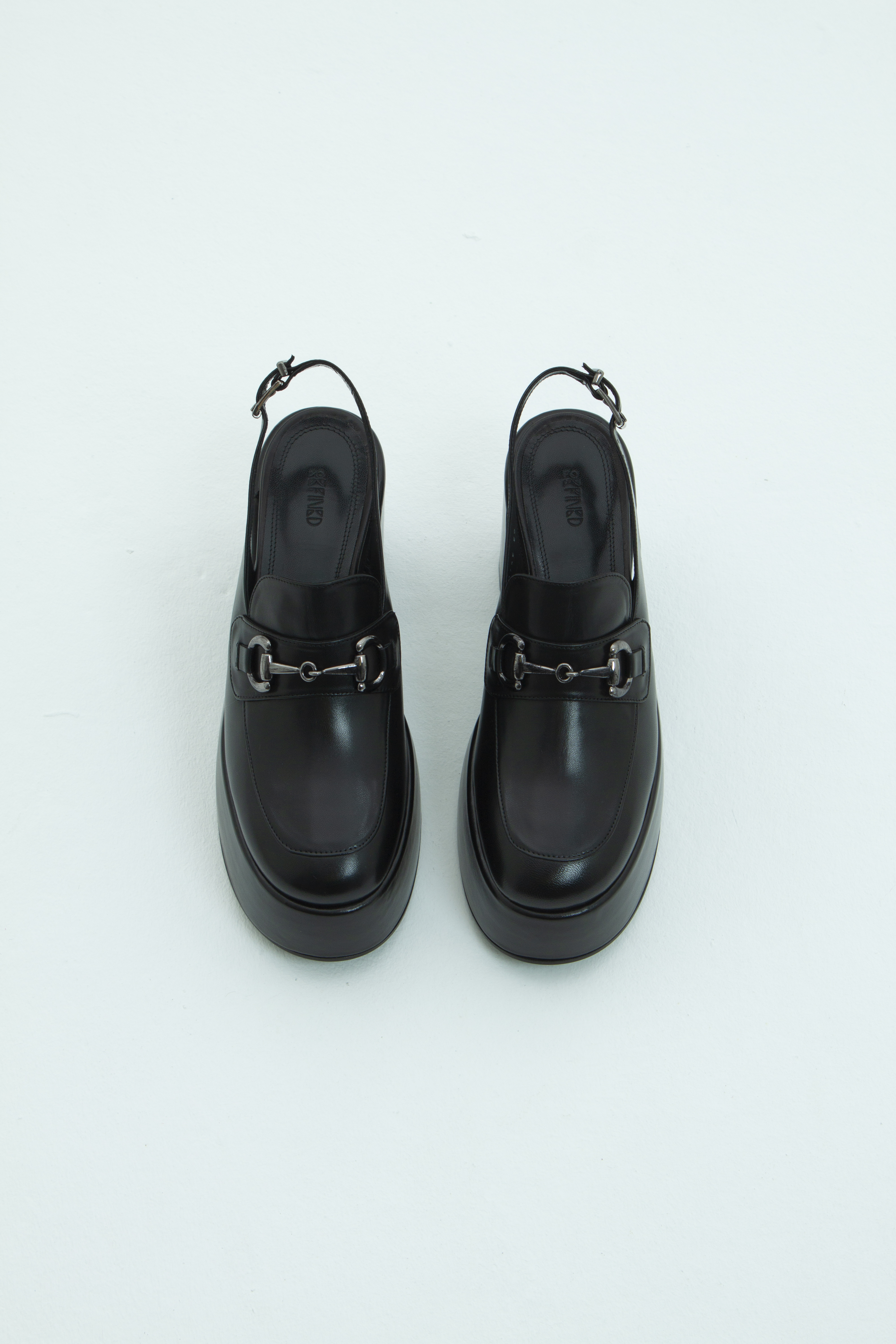 Сабо на платформе с ремешком черная кожа, фото 1