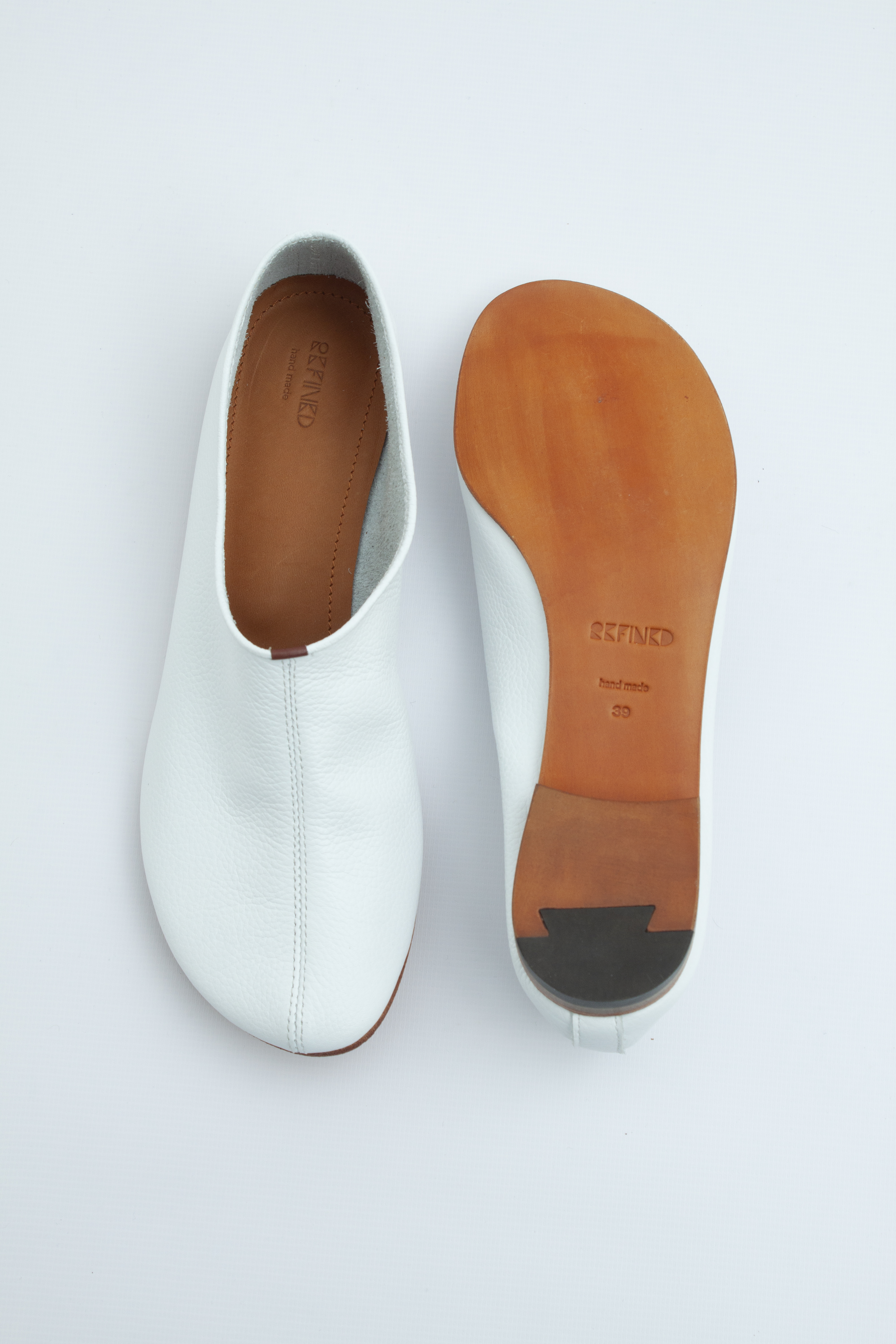 Балетки молочного цвета (зернистая кожа), фото 2