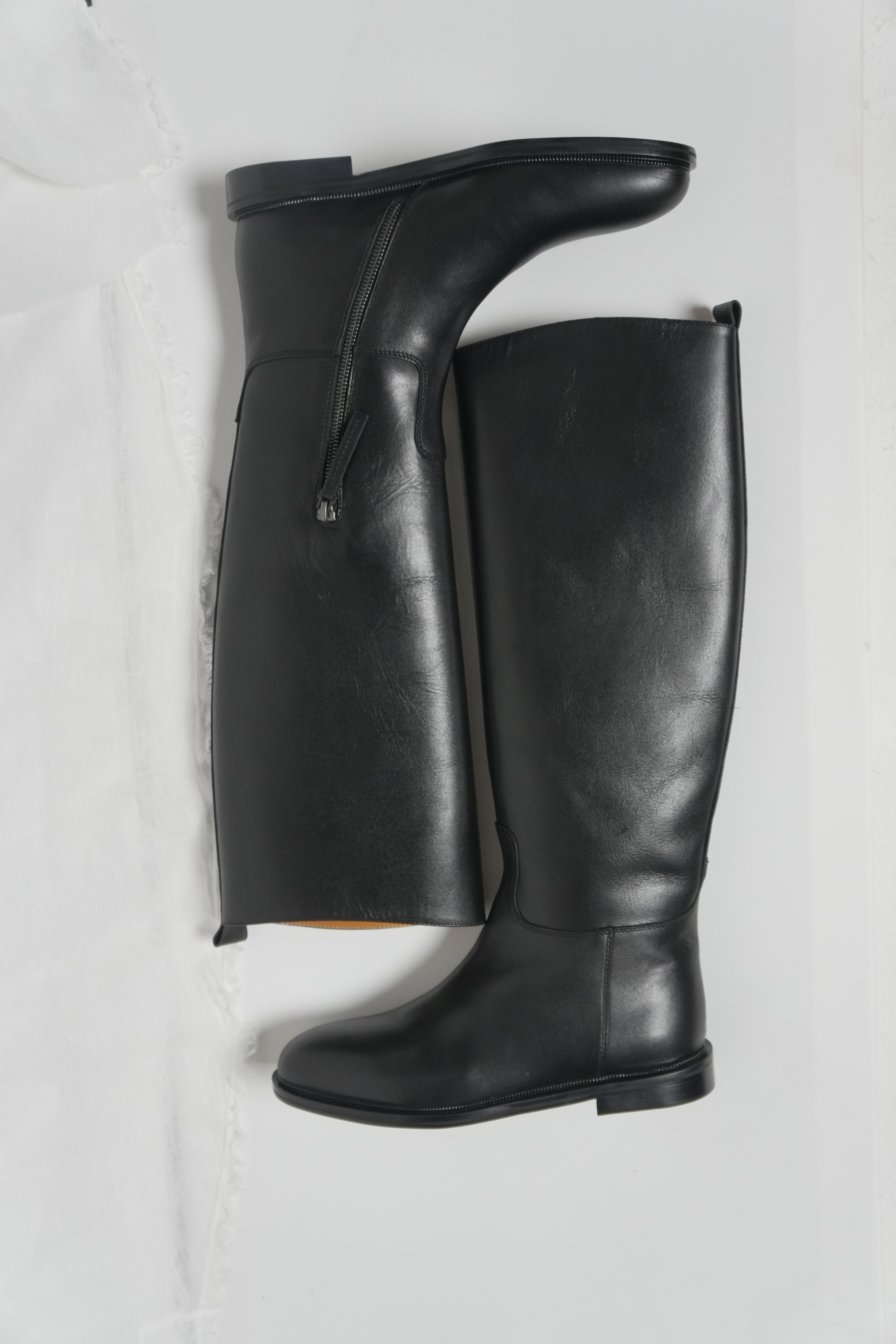 Сапоги высокие чёрная кожа, фото 2