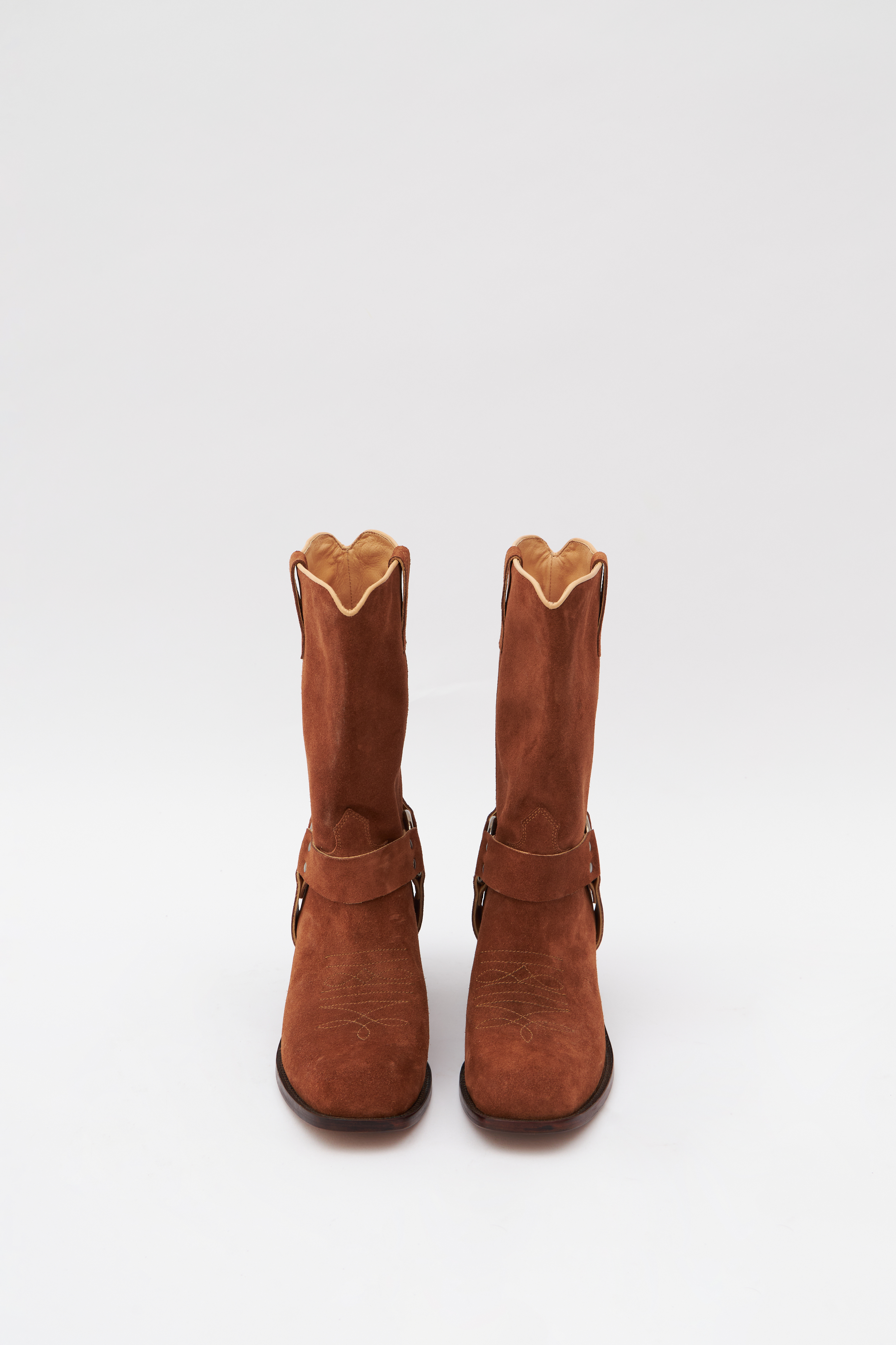 Казаки цвета коричневый лист (замша), фото 2