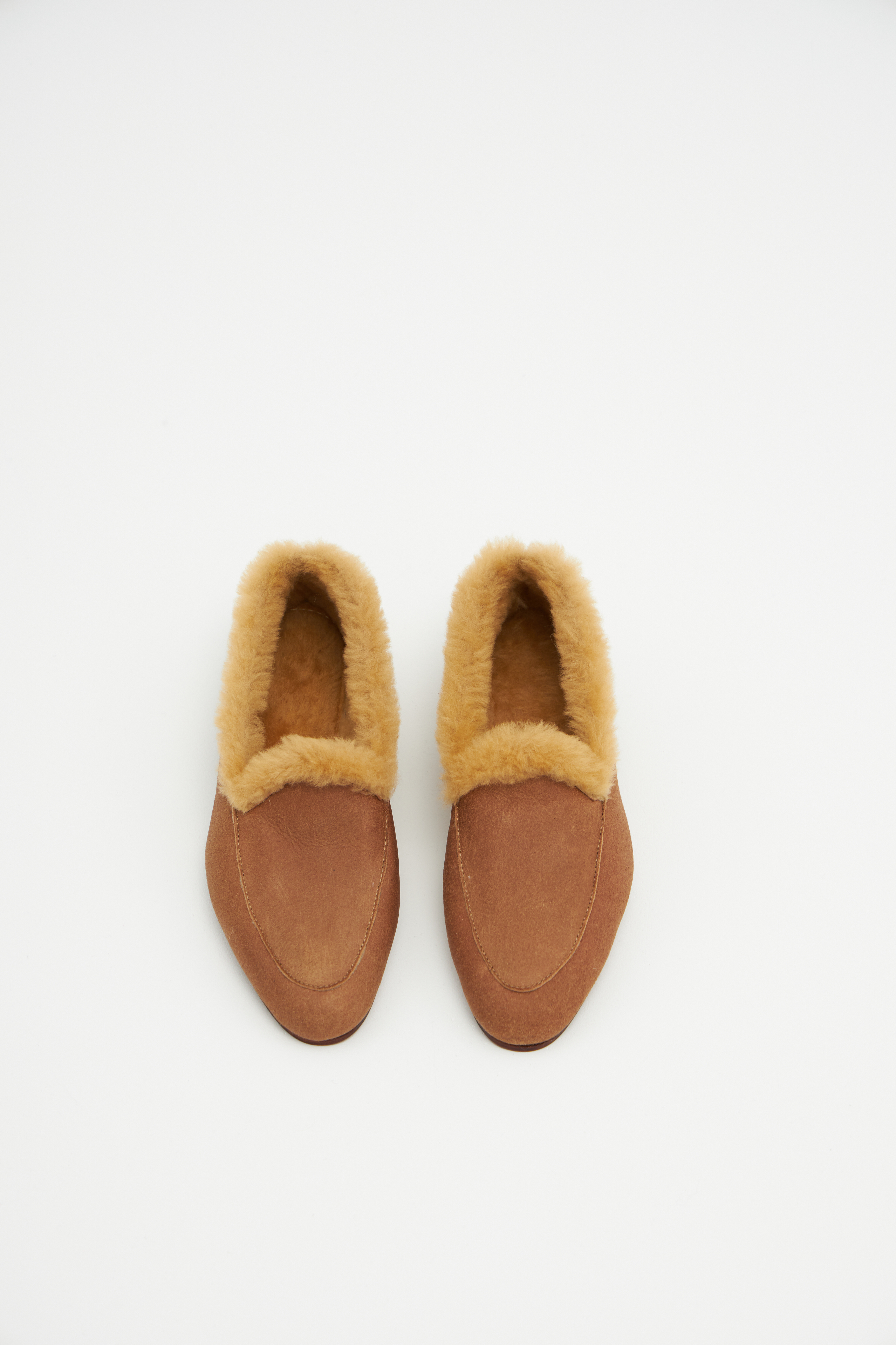 Мюли с мягкой пяткой из дубленки цвета джинджер, фото 2