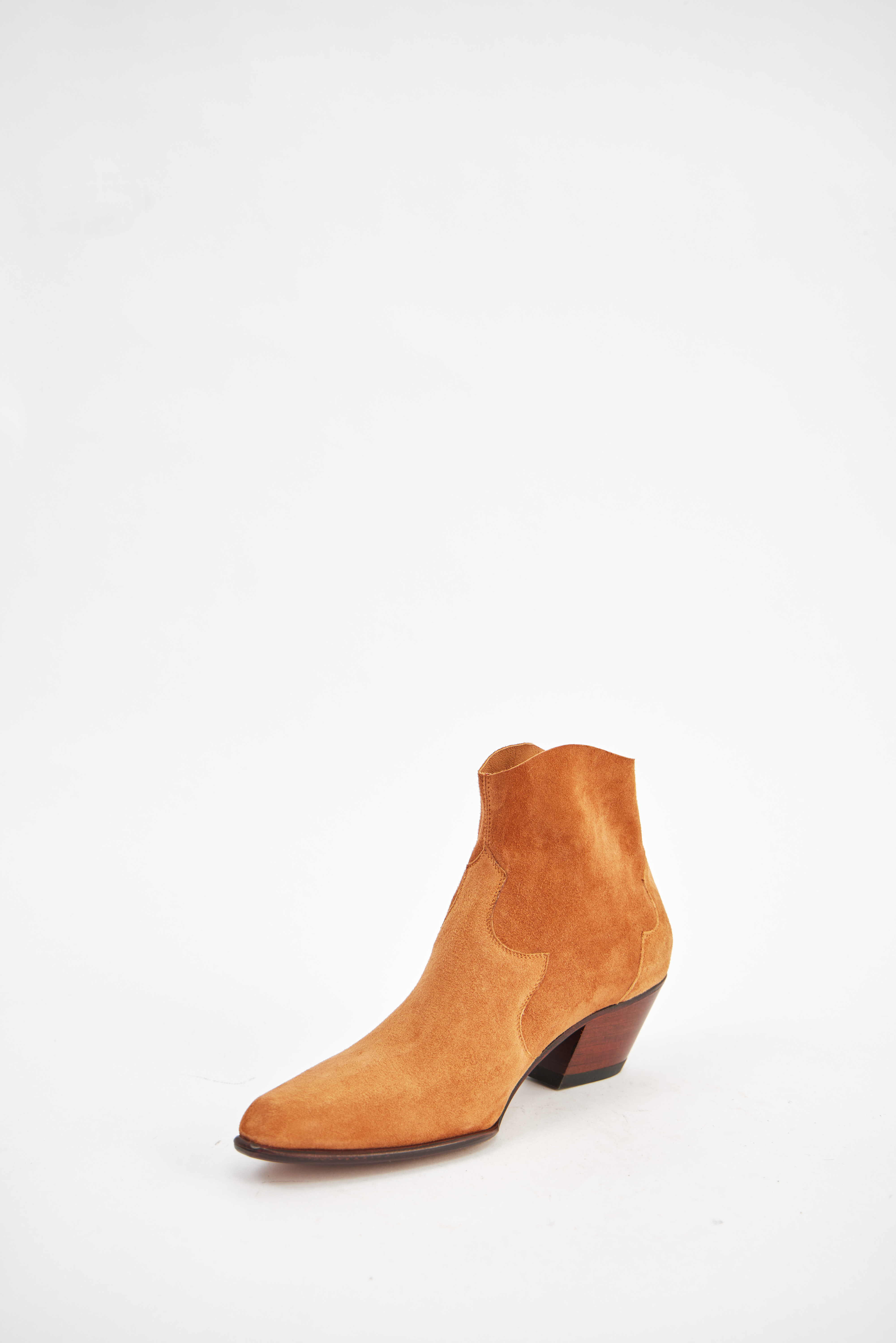 Казаки мягкие из замши цвета джинджер, фото 1