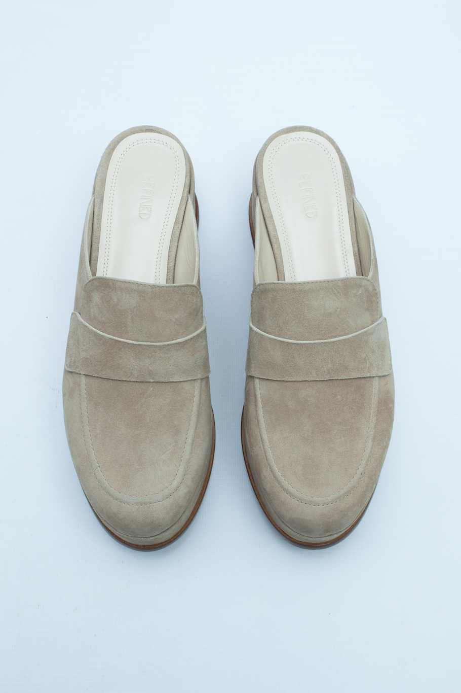 Мюли на платформе бежевая замша, фото 1