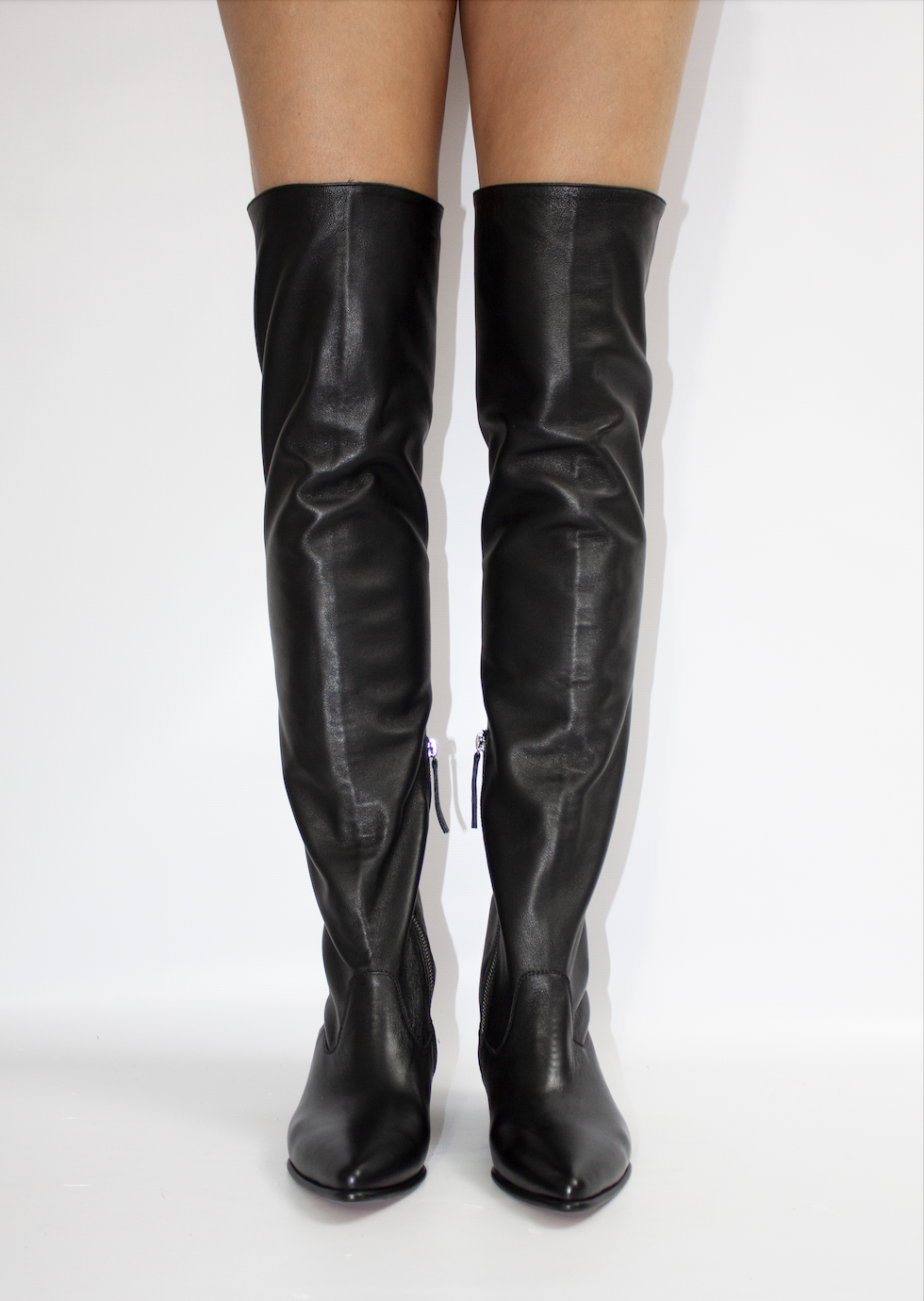 Сапоги чёрные из мягкой кожи, фото 1