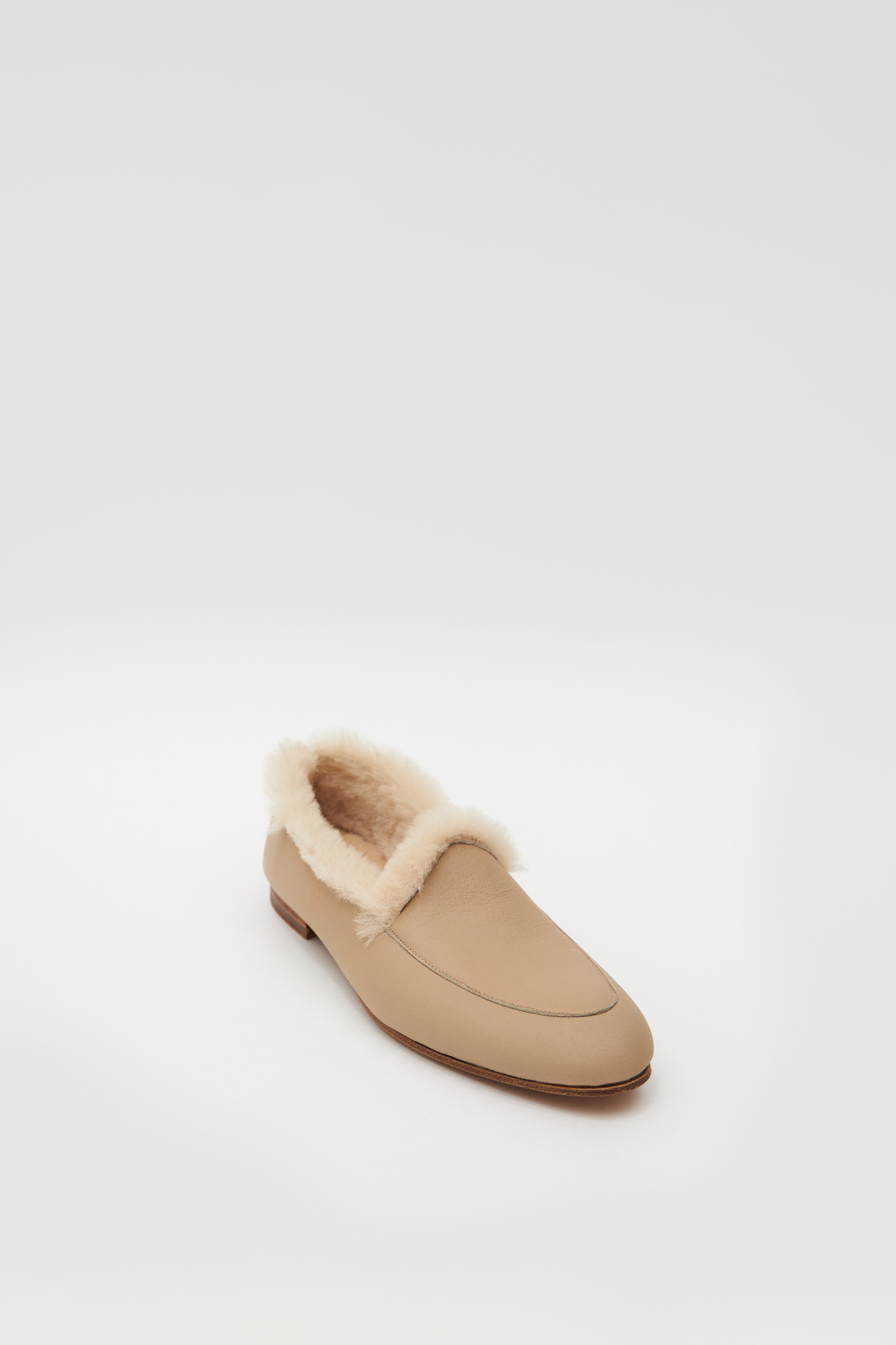 Мюли с мягкой пяткой из дубленки цвета каппучино, фото 1