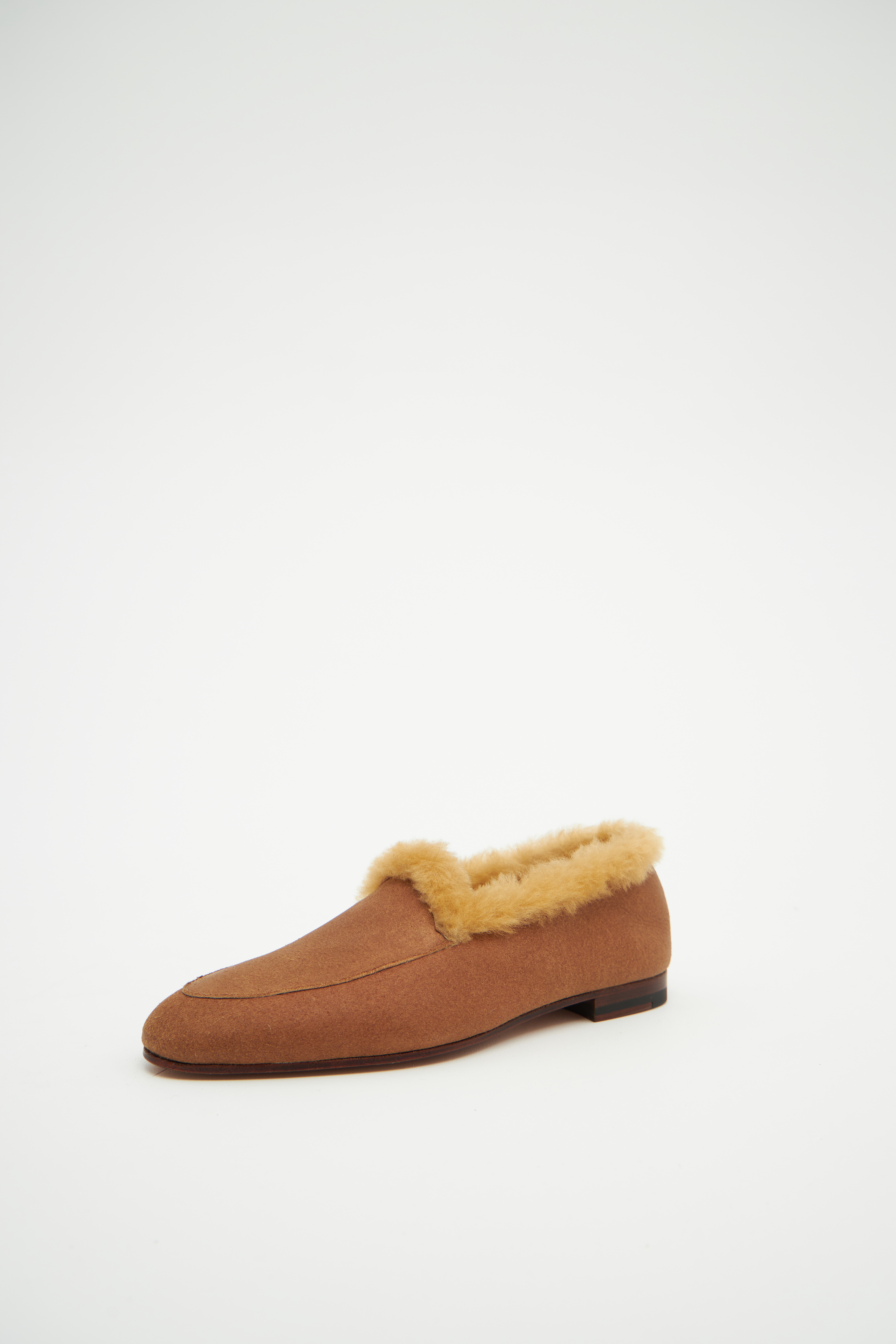 Мюли с мягкой пяткой из дубленки цвета джинджер, фото 1