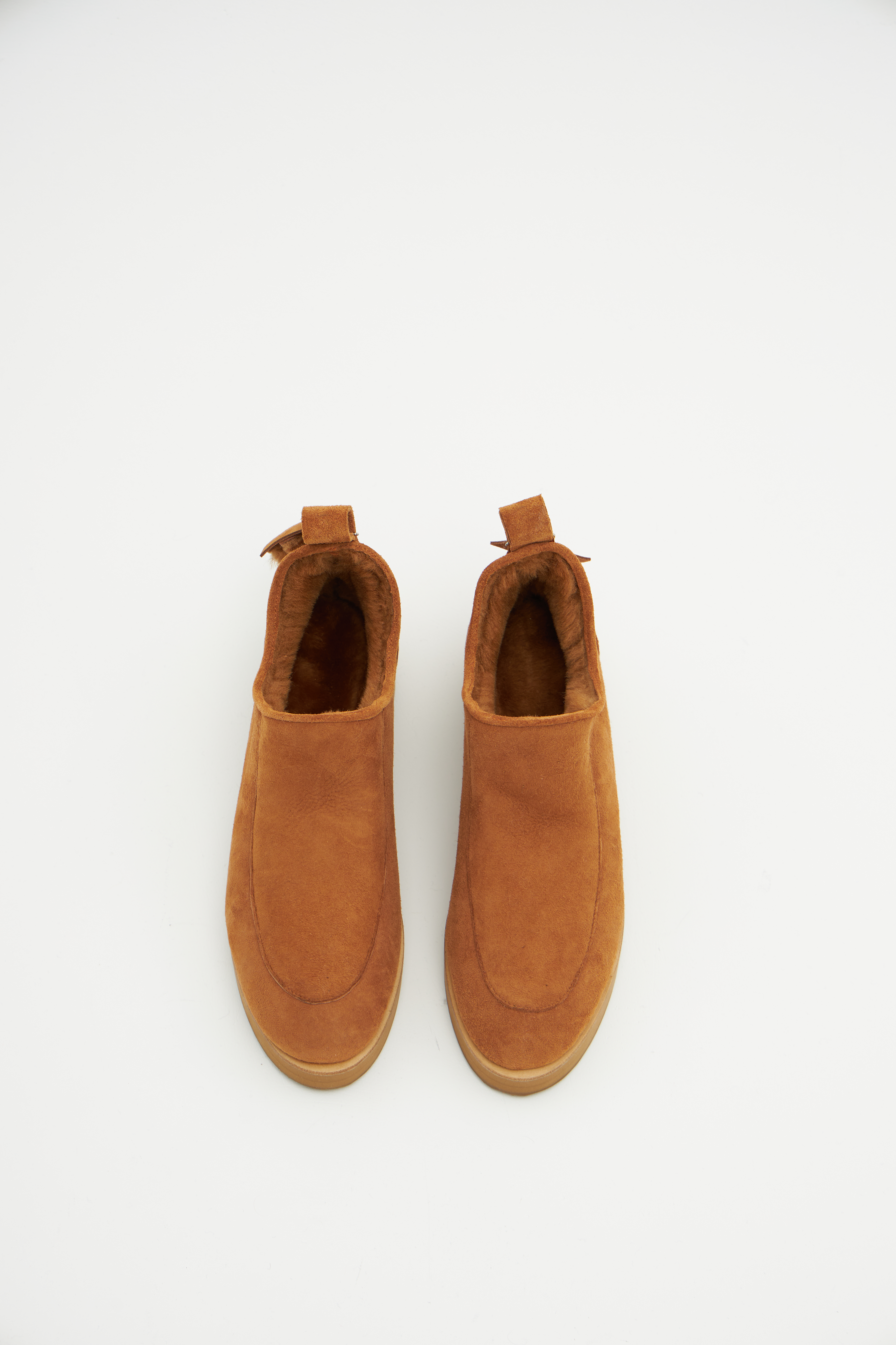 Ботинки на меху из замши джинджер, фото 2