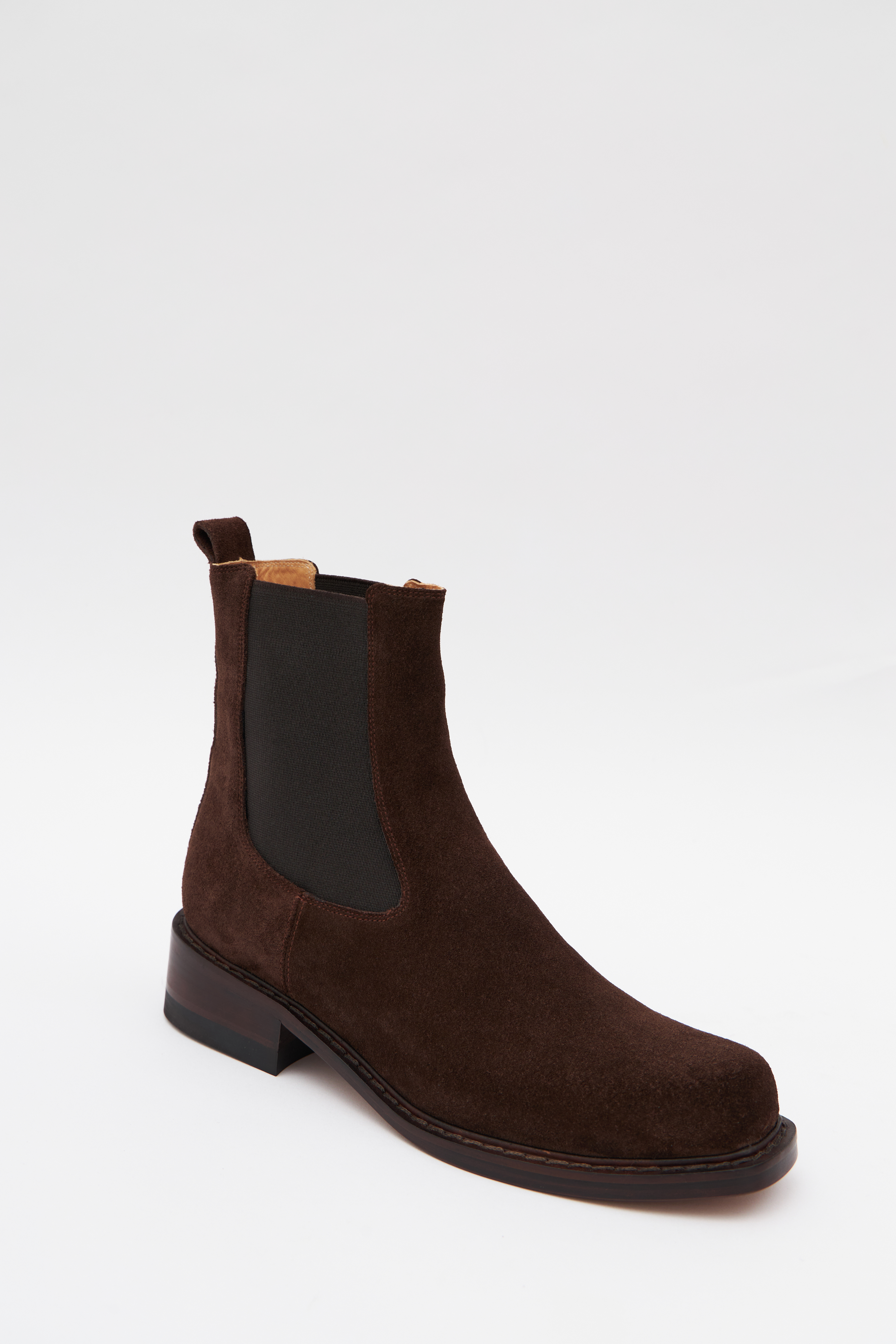 Ботинки-челси шоколадного цвета (замша), фото 1