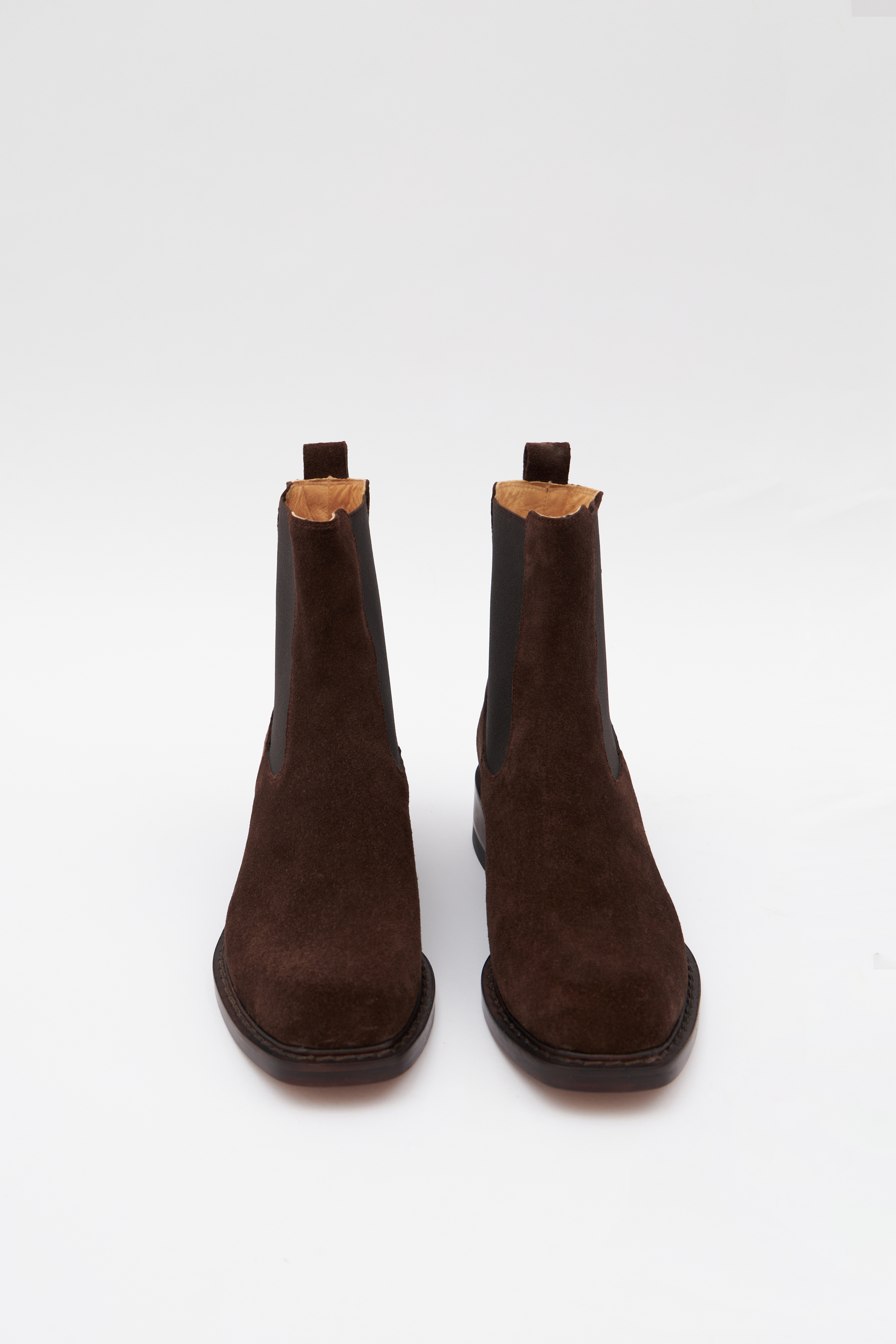 Ботинки-челси шоколадного цвета (замша), фото 2
